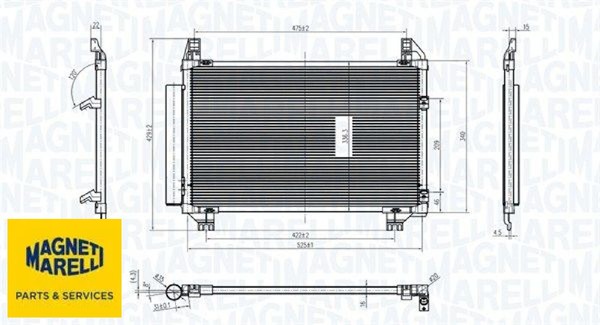 Magneti Marelli 350203837000 Kondensator FüR Klimaanlage Kondensator-image