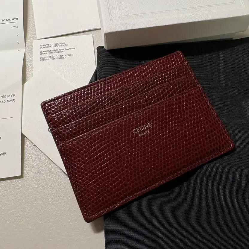 Celine Crocodile-Pattern Python Leather Card Wall… - image 2