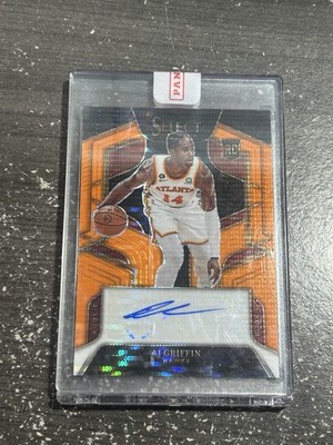 AJ GRIFFIN 2022-23 Panini Select Neon Orange Pulsar Prizm RC Auto #RS-AJG /30 B7