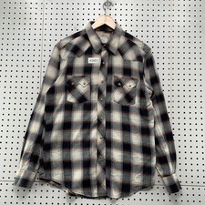 Vintage Wrangler Cowboys Plaid Button Snap Shirt Mens M Medium Plaid Western