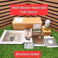 LaVelle Signature Hardware Wall-Mount Waterfall Tub Faucet BYA-2101-BN READ