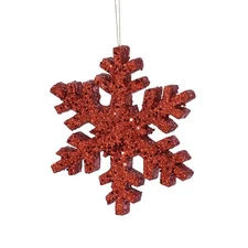 Vickerman L134903 Red Outdoor Glitter Snowflake Ornament - 36 in.