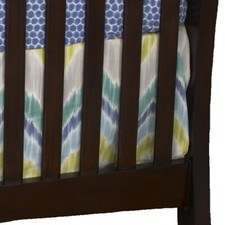 Crib Bed Skirt Dust Ruffle Baby Boy Polka Dot Checker Blue Green Black Gray