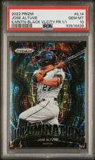 2022 Panini Black Velocity Prizm Illumination Jose Altuve 1/1 PSA 10 GEM MINT