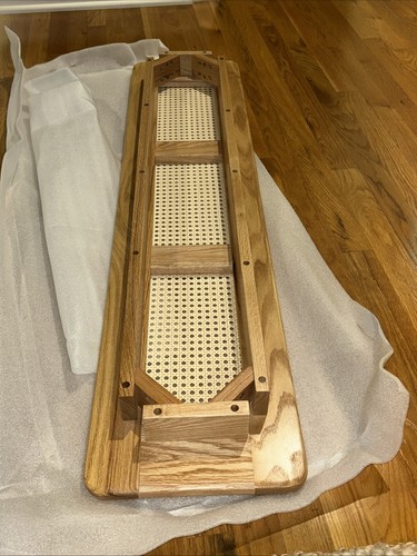 Solid Natural Walnut Rattan Woven & Wood Bench,Shoe Stool,plant Stand, NEW!!! - Picture 9 of 19