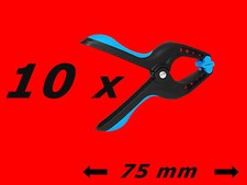 10 x Power Federzwinge Klemmzwinge Leimzwinge Einhand Schraub Zwinge Gr.1 - 75mm
