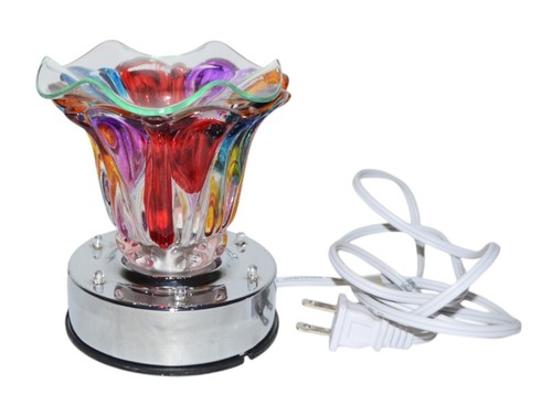 Rainbow Multicolor Electric Oil Burner Light Up Glass Aroma Fragrance Warmer - Picture 12 of 14