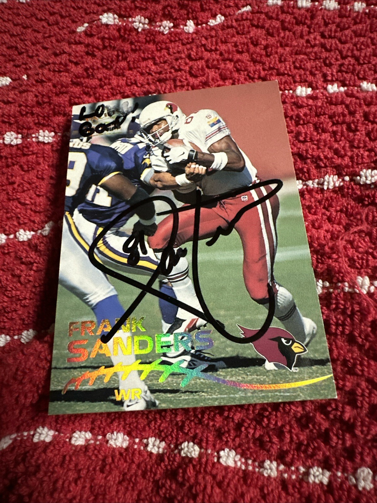 1998 Pacific Paramount Frank Sanders Card 6 Autograph Cardinals eBay