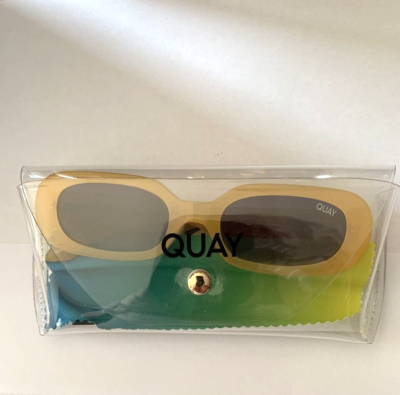 Quay X Paris So Serious Yellow Smoke Round Sunglasses w  display picture 1
