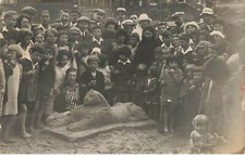 Carte Photo - SAINT MALO - Concours de Forts - Château de sable - Un Sphynx