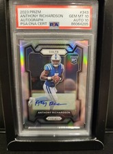 2023 Prizm Silver Anthony Richardson Rookie Auto PSA 10 Auto 10