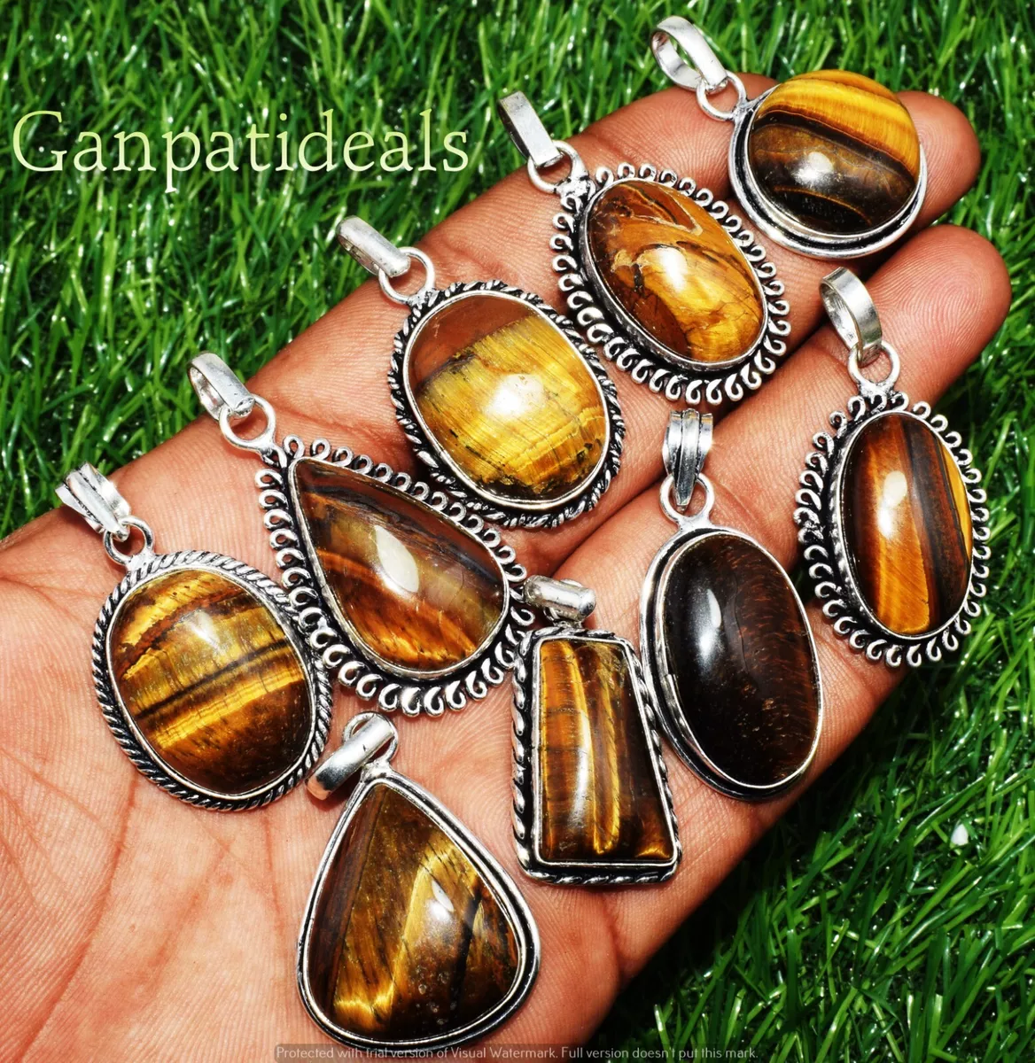 Tiger on sale stone pendant