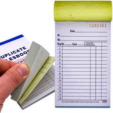 20 Pack Lot Sales Book Order Receipt Invoice Carbonless Copy 50 Sets 3.5" X 5.5"