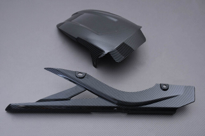 Garde-boue arrière en carbone racing avec couvre-chaîne pour moto Yamaha YZF R25 2018-2022