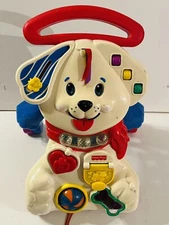 Vintage Fisher Price Musical Puppy Dog Walker Activity Center with Lights Sounds