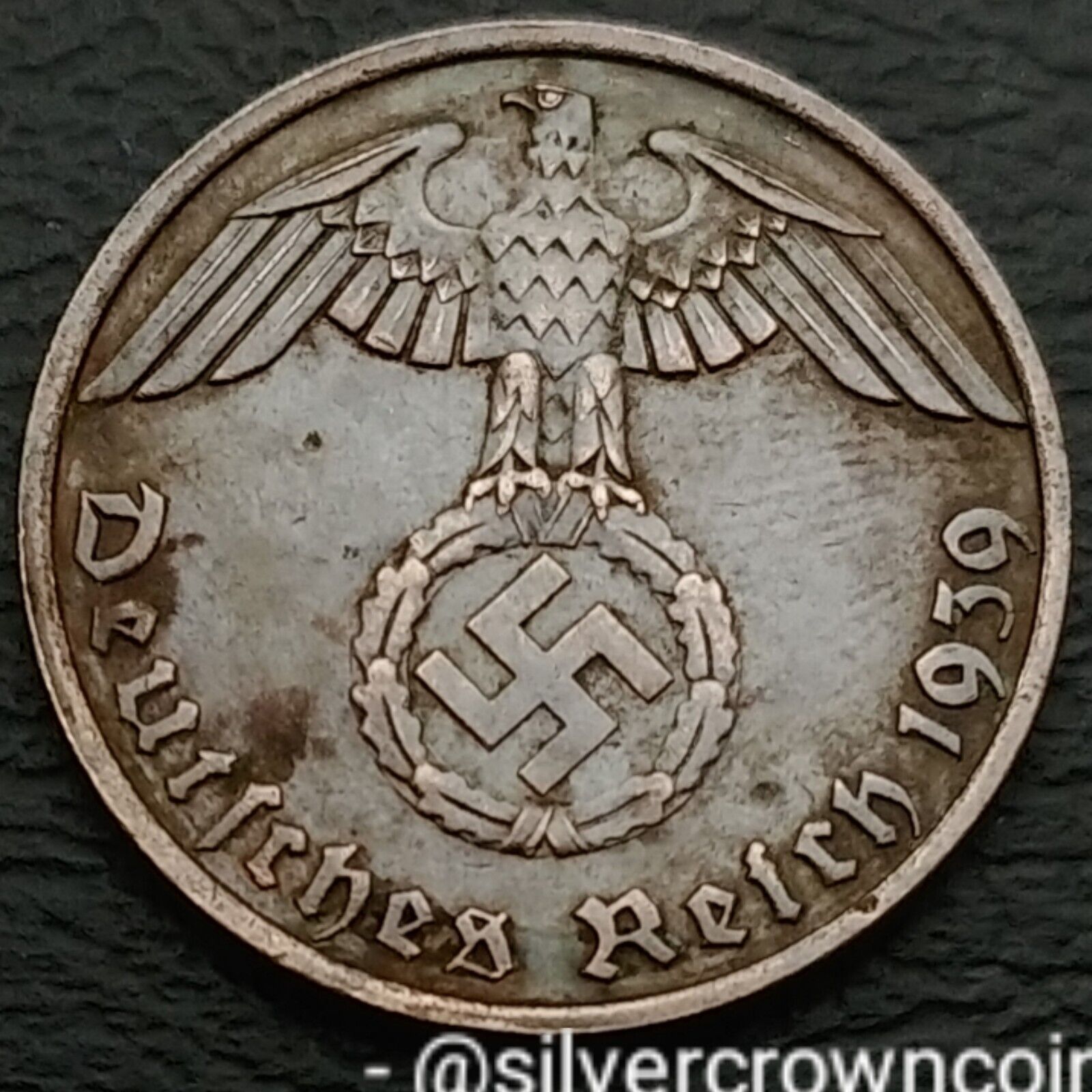 Germany 3d Reich 1 Reichspfennig 1939 B. KM#89. 1 Pfennig coin. Vienna mt. WW2