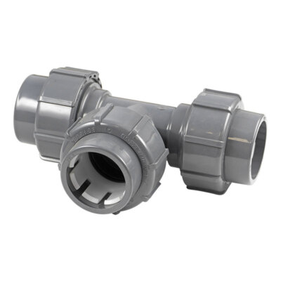 FlexFit T Stück 90° Klemm - Klemm | Poolflex Fitting für Schwimmbad, Aquaristik
