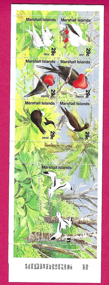 MARSHALL ISLANDS 1991 - Booklet - BIRDS OF THE ATOLLS & REEFS - Complete - MNH - Image 2 of 2
