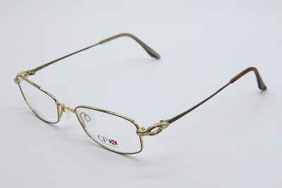 CONCEPT FLEX BY CHARMANT CX7326 GOLD BROWN AUTHENTIC EYEGLASSES 52-19