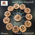 Wooden Celestial & Horoscope Collectable Keyrings