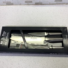 Global Yoshikin 3 piece Knife Set, G-2, GSF-51, GSF-15 - G-21551 - NIB