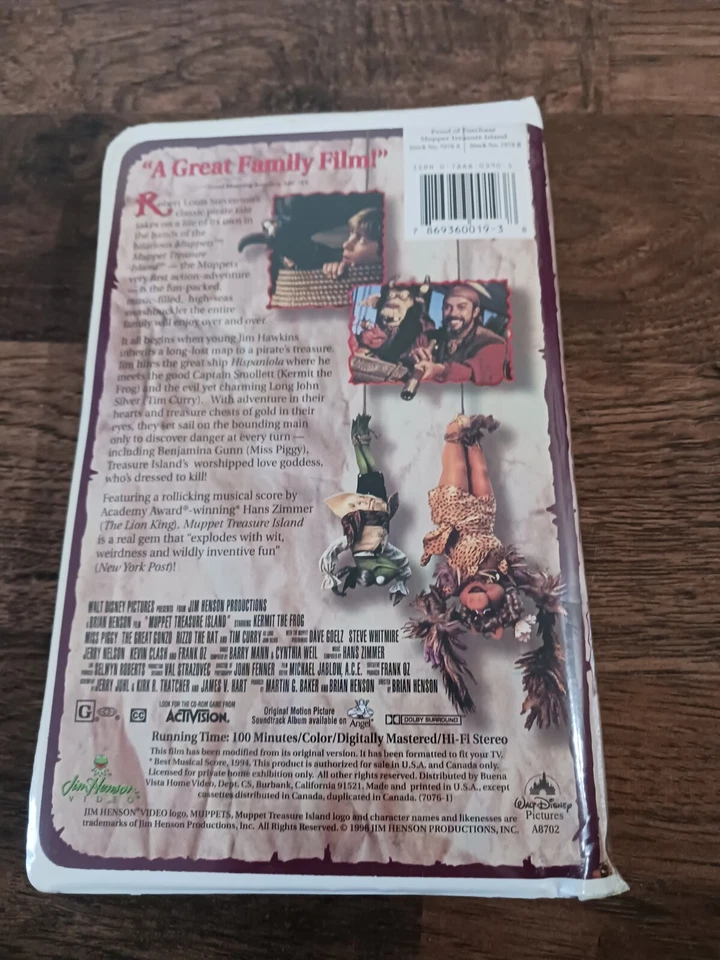 Muppet Treasure Island - VHS - VG Walt Disney  - Image 2 of 3
