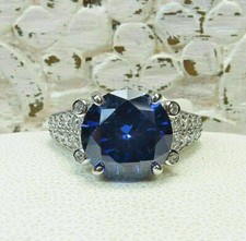 Wedding Engagement Ring 2.15Ct Round Lab-Created Sapphire 925 Sterling Silver