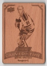 2023-24 Upper Deck Engrained Carved in Time Wood #CT-1 Wayne Gretzky !!