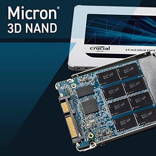 Crucial MX500 500GB SATA 2.5" 7mm Internal SSD with Adapter, CT500MX500SSD1 - Picture 5 of 8