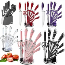 Knife Set Kitchen Knife Set Stainless Steel Chef Chopping Knives Set with Block