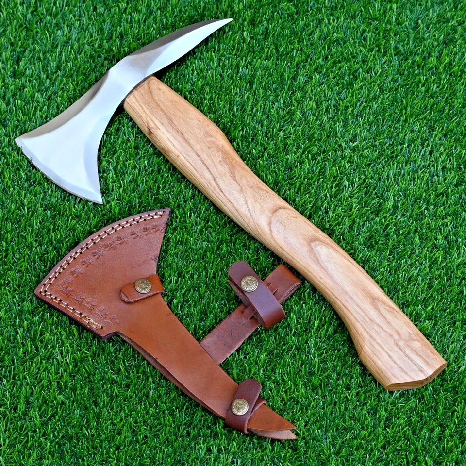 CUSTOM HANDMADE CARBON STEEL TOMAHAWK HATCHET AXE INTEGRAL Spike Head 873 - Image 4 of 4