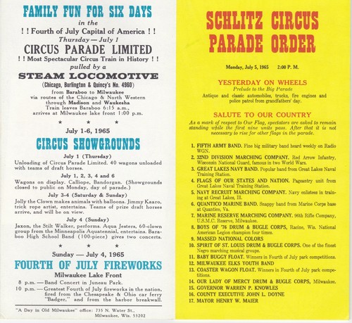Vintage Circus Ephemera - 1965 Schlitz Circus Parade Advertising Program Booklet - 第 2/5 張圖片