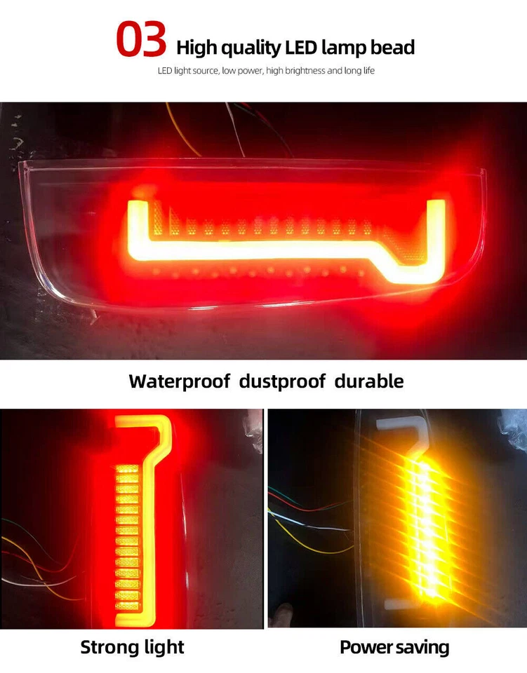 Lámpara de freno trasera para Nissan Frontier 2005-2014 Navara D40 LED luz trasera roja Foto 4 de 4
