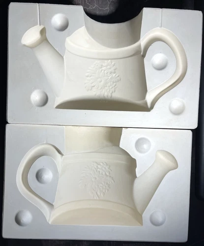 Vintage Jodi Gare Ceramic Slip Casting Mold Floral Watering Can Planter #1761