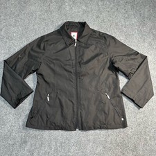 Newport Jacket Womens Extra Large Black Polyester Full Zip Pockets Outdoor