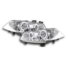 2 FRONT HEADLIGHT CHROME ANGEL EYES LED RENAULT MEGANE 2 FROM 2002 TO 12/2005