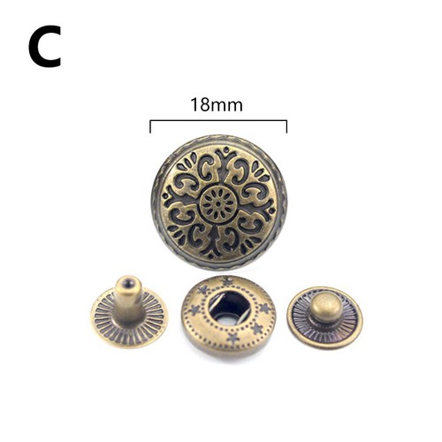 10Sets Metal Press Stud Button Snap Fastener Sewing Craft Accessories DIY Buckle - Picture 10 of 37
