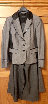 WOW! Designermode Apart & HEINE 3 Teile Jacke Hose Rock kariert Gr. 40@@@