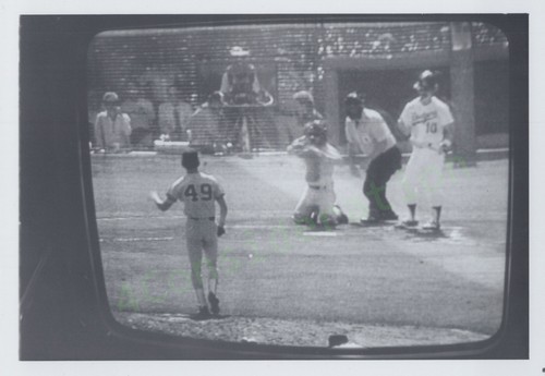 Sport Baseball TV Bildschirm Schnappschuss 1977 World Series Ron Guidry Davey Lopes