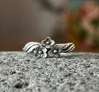 Valentine's Beautiful Adjustable Flower Toe Ring For Women's Solid Metal 925 SS