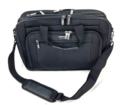 Samsonite Black Travel Portable Side Strap Shoulder Messenger Bag Briefcase