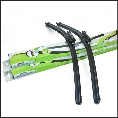 2 Spazzole Tergicristallo Flat Aero Anteriori Per Nissan Qashqai Da 11/2013 – Nere, Universali