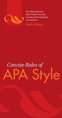 Concise Rules of APA Style - Spiral-bound - GOOD