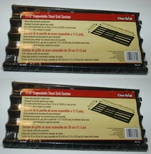 (Lot 2) Charbroil BBQ Grill 11.5"-19.62" Expandable Steel Grid Section PORCELAIN