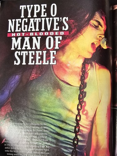 1995 AUGUST PLAYGIRL MAGAZINE - TYPE O NEGATIVE PETER STEELE COVER - H 4287 - Picture 4 of 4