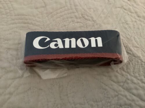 NIP Canon Genuine Black / Red / White Camera Neck Strap - Picture 1 of 2