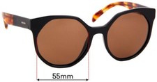 SFx Replacement Sunglass Lenses fits Prada SPR11T - 55mm Wide
