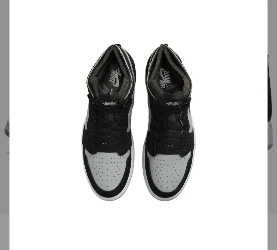 Nike Air Jordan 1 baskets montantes homme noir/gris/blanc EU 43 à lacets - Photo 4/4