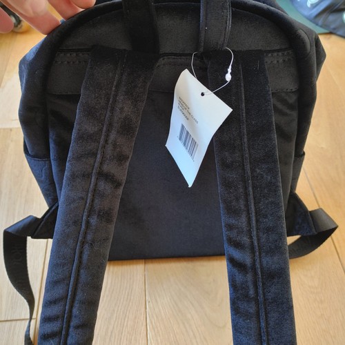 NWT BETSEY JOHNSON VELVET VELOUR GRAY SKULL TEAR DROP BACKPACK Embossed Class - Picture 5 of 7