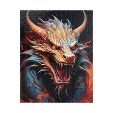 Fierce Fiery Dragon puzzle Jigsaw Puzzle